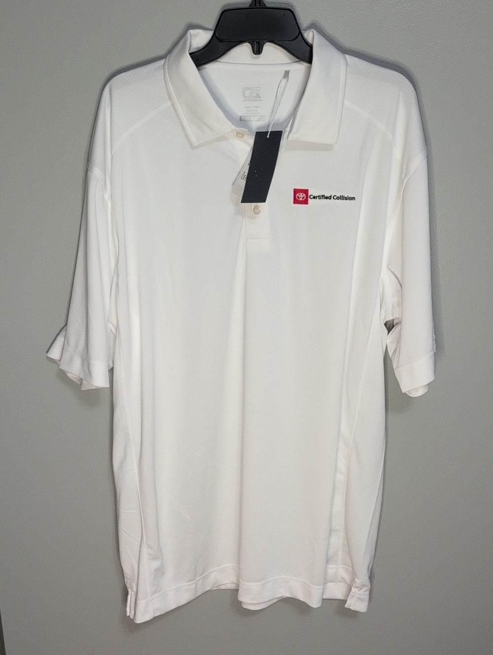 Cutter & Buck White Polo with Small Red Chest Logo Men's XXL